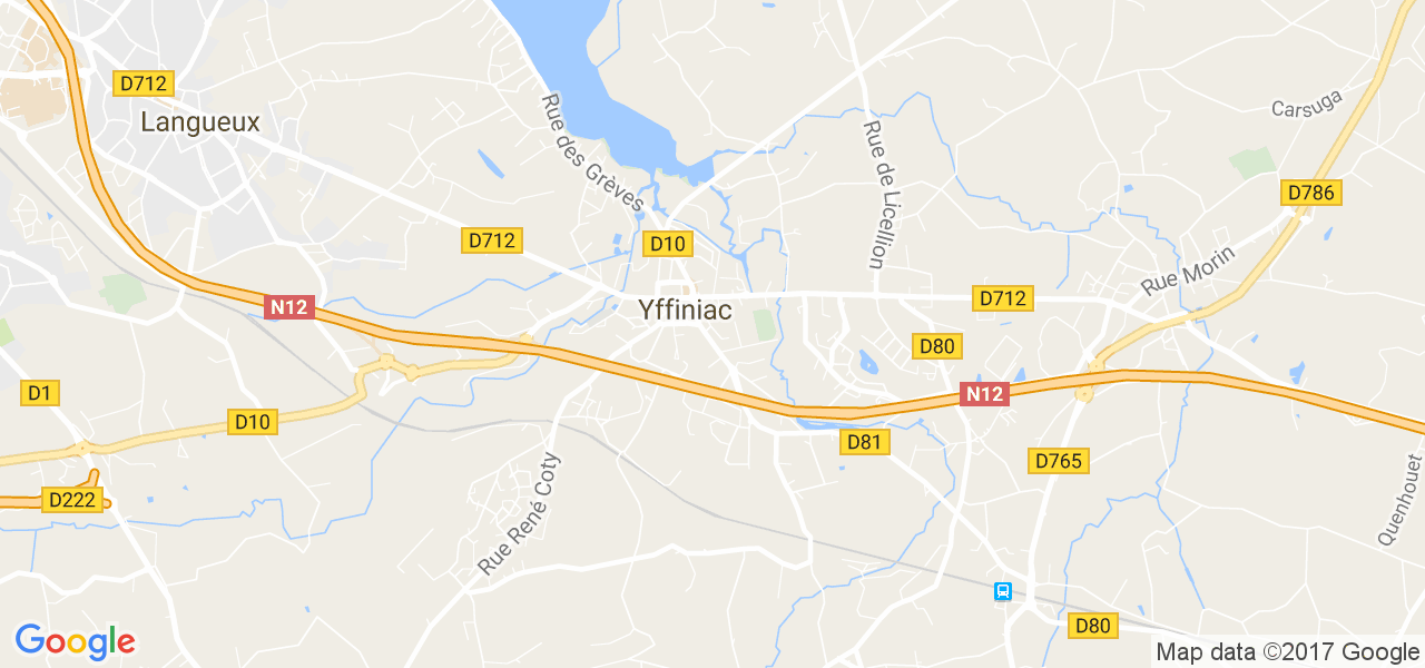 map de la ville de Yffiniac