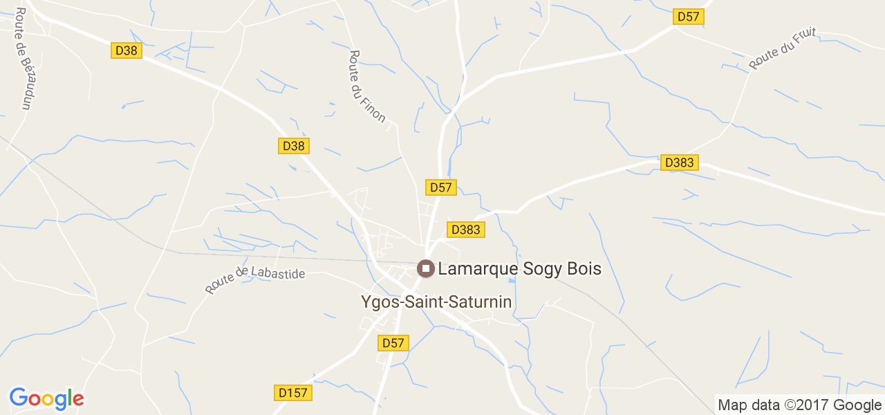 map de la ville de Ygos-Saint-Saturnin