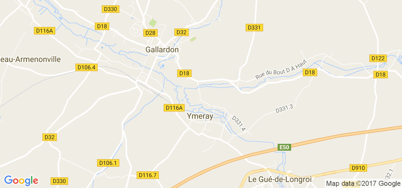 map de la ville de Ymeray