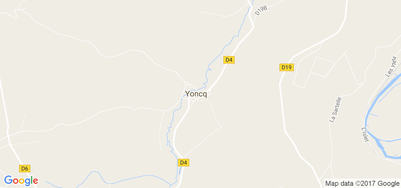 map de la ville de Yoncq