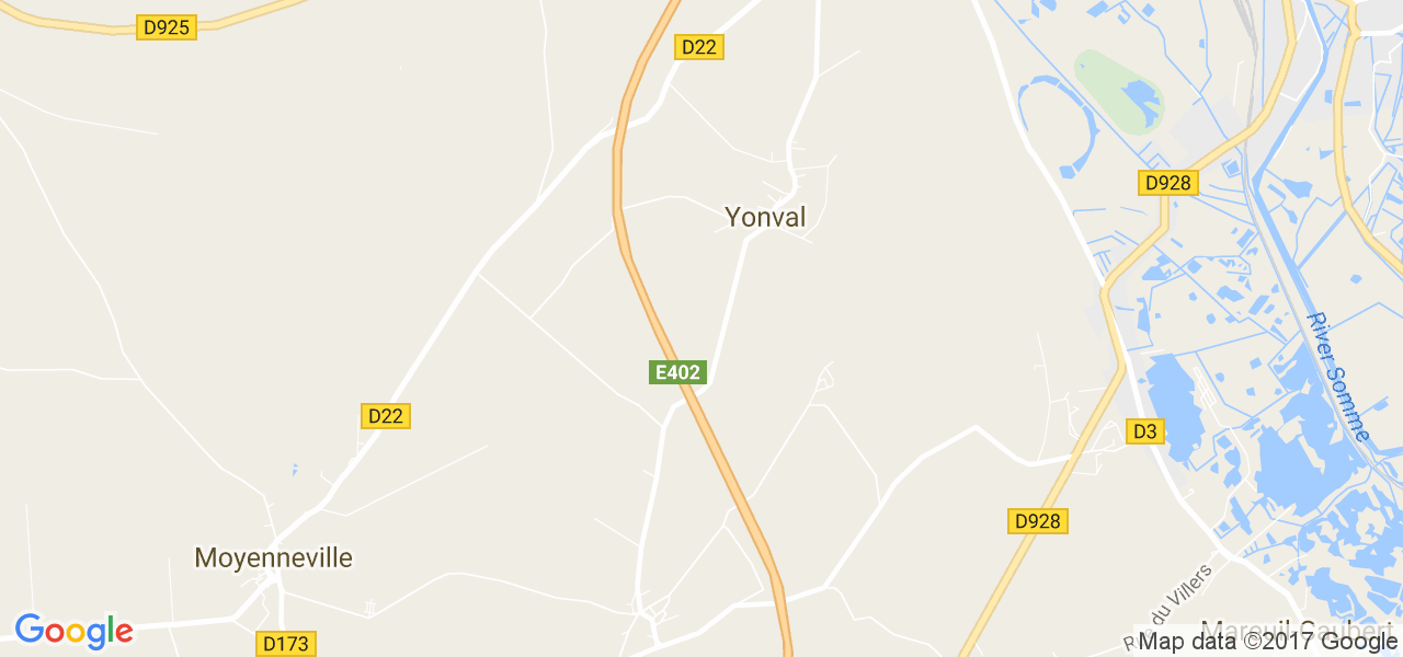 map de la ville de Yonval