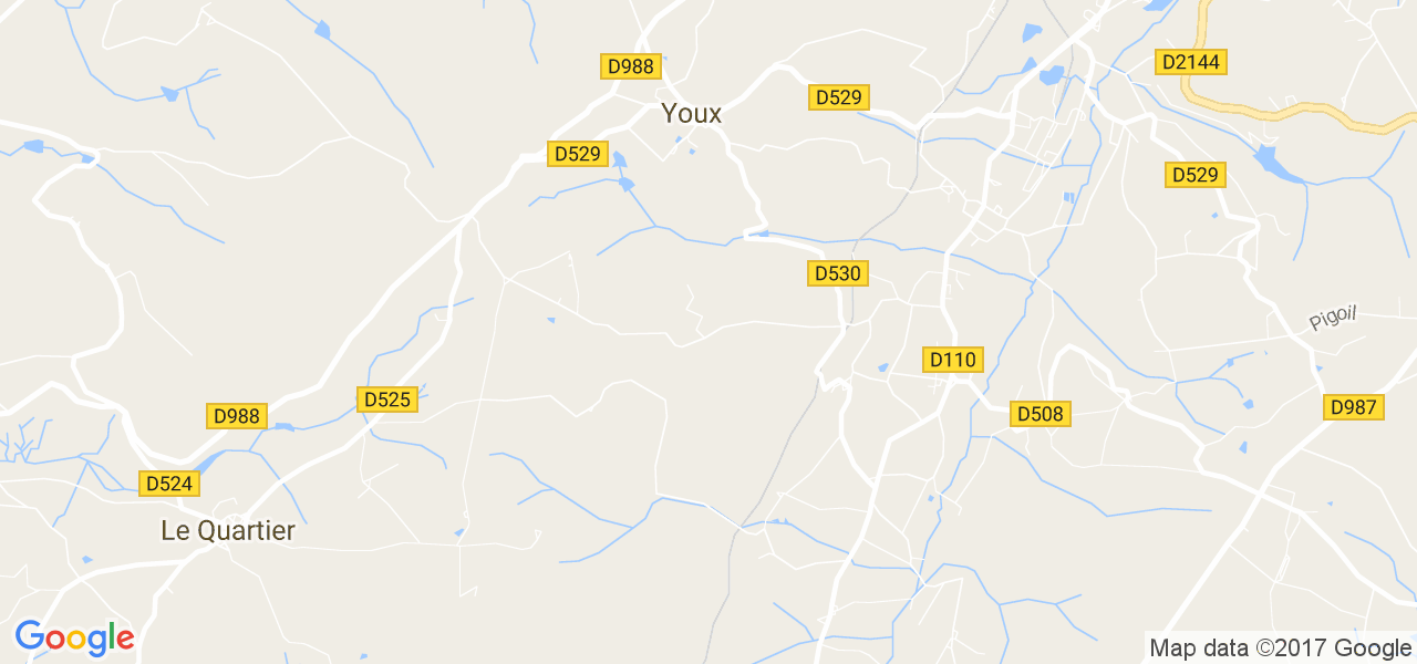 map de la ville de Youx