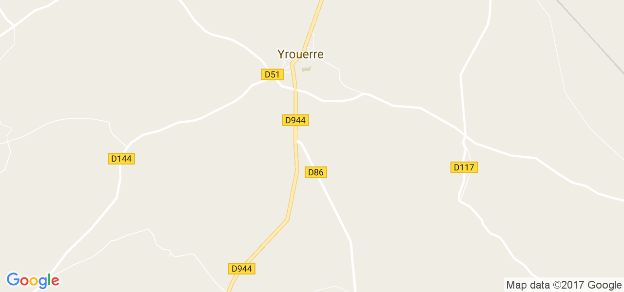 map de la ville de Yrouerre