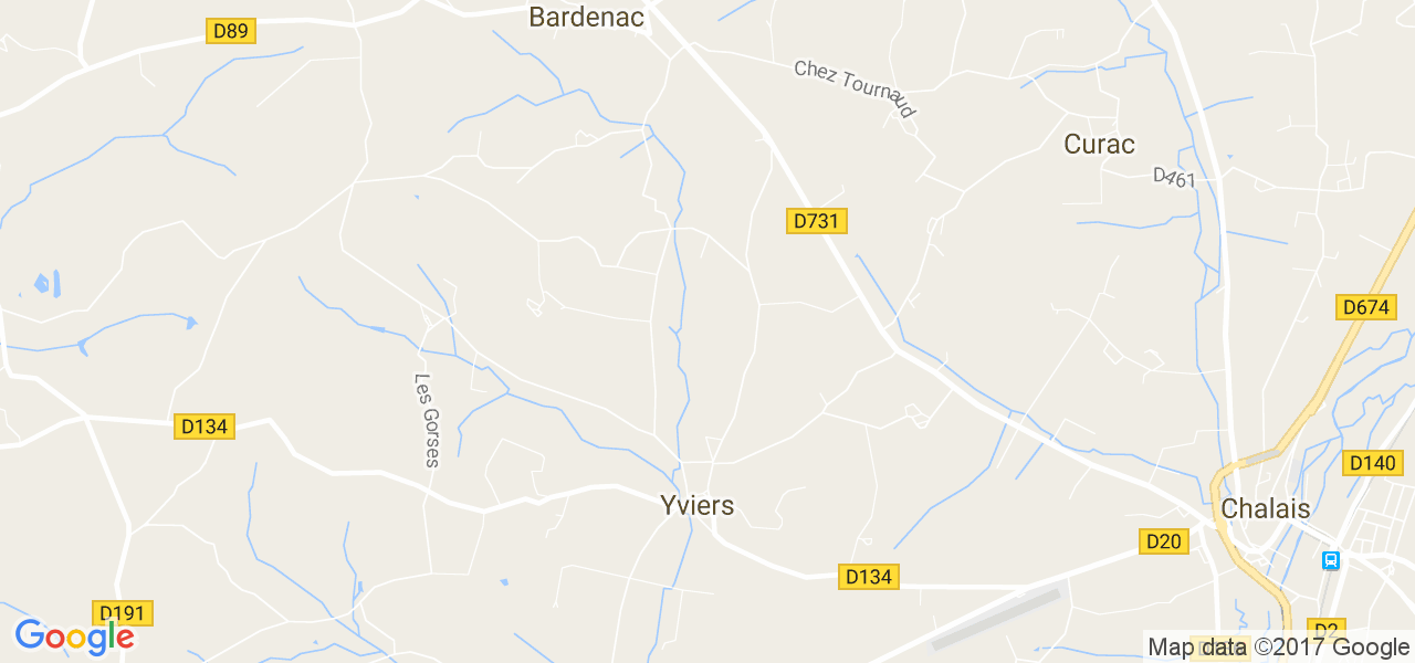 map de la ville de Yviers