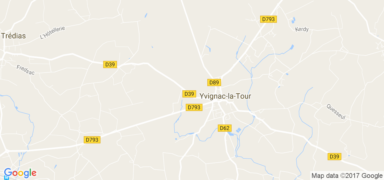 map de la ville de Yvignac-la-Tour