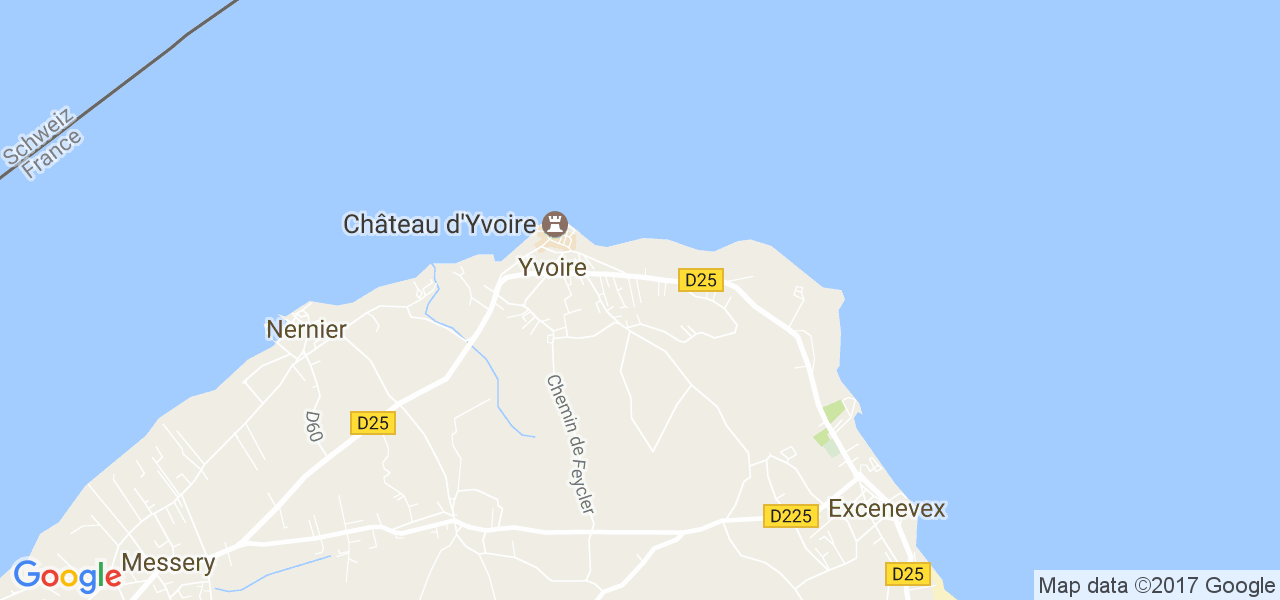 map de la ville de Yvoire