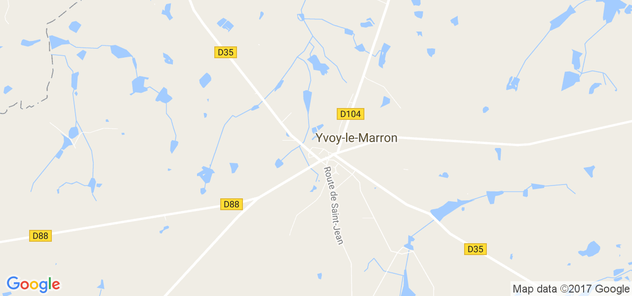 map de la ville de Yvoy-le-Marron