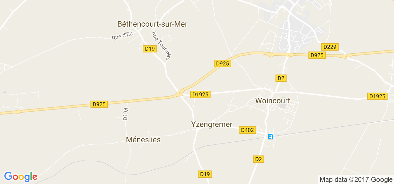 map de la ville de Yzengremer