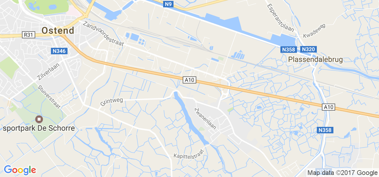 map de la ville de Zandvoorde