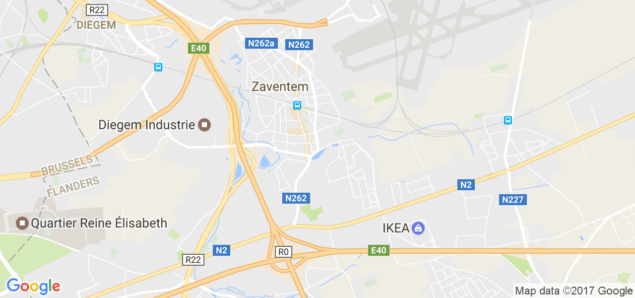 map de la ville de Zaventem