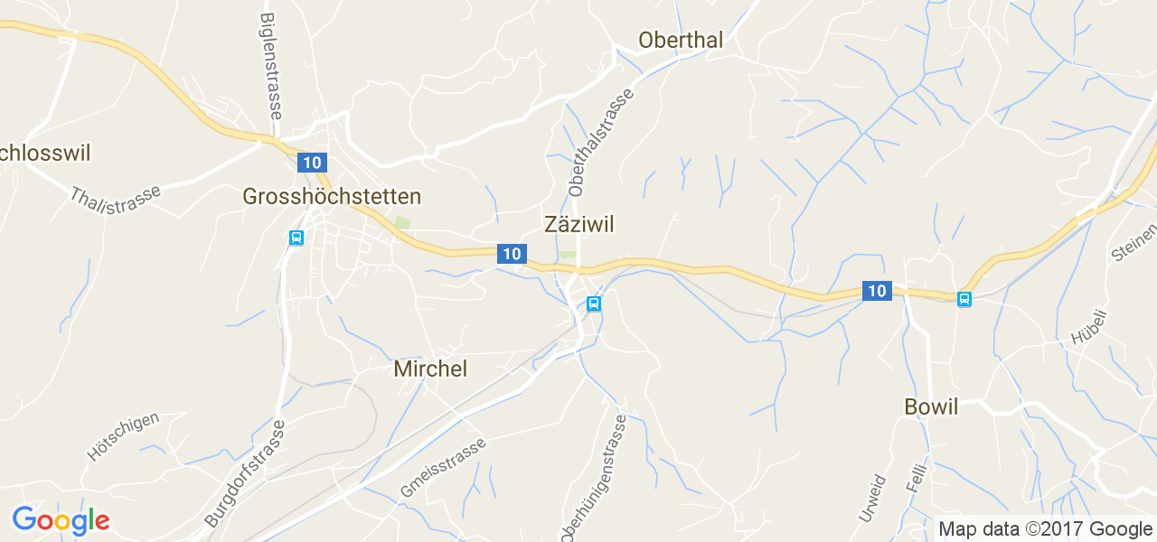 map de la ville de Zäziwil