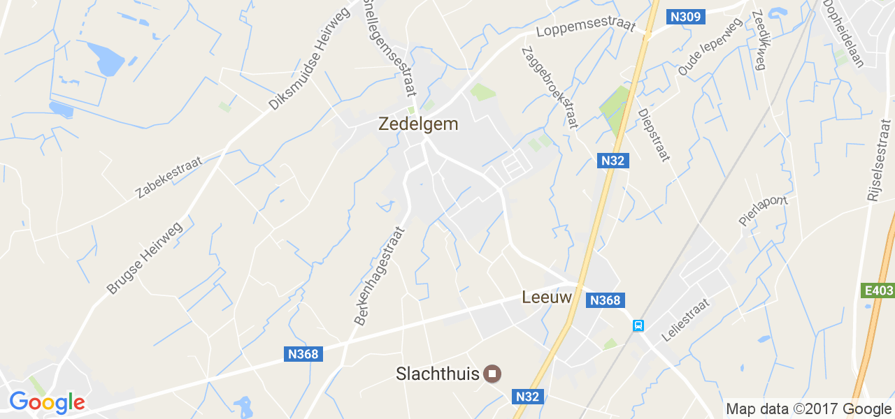 map de la ville de Zedelgem