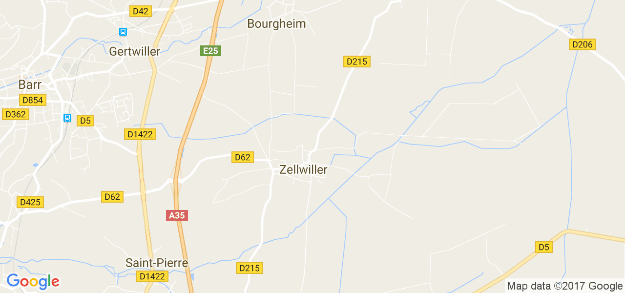 map de la ville de Zellwiller