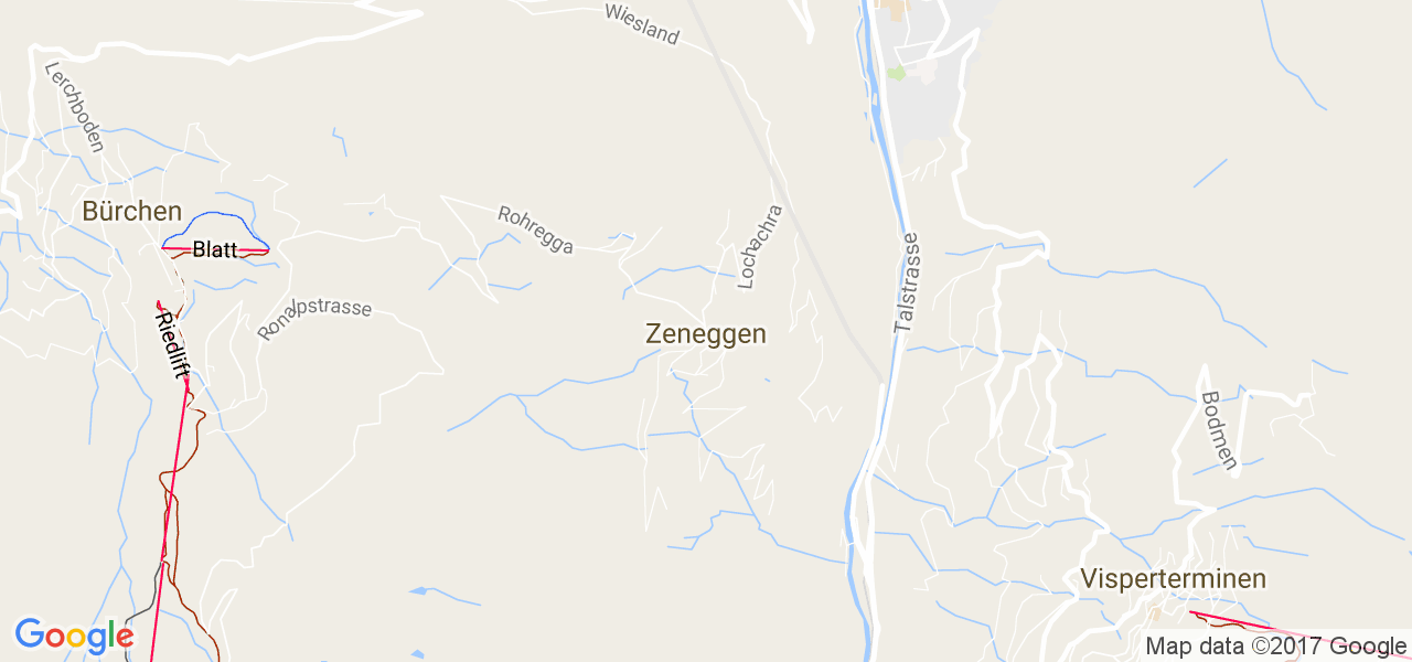 map de la ville de Zeneggen