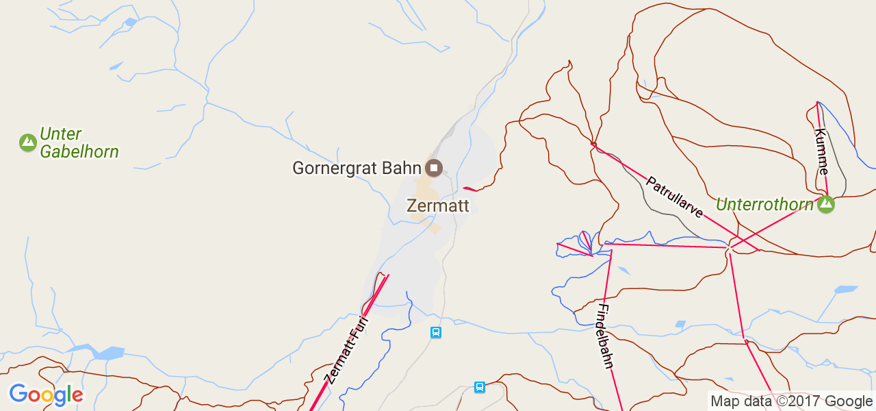 map de la ville de Zermatt