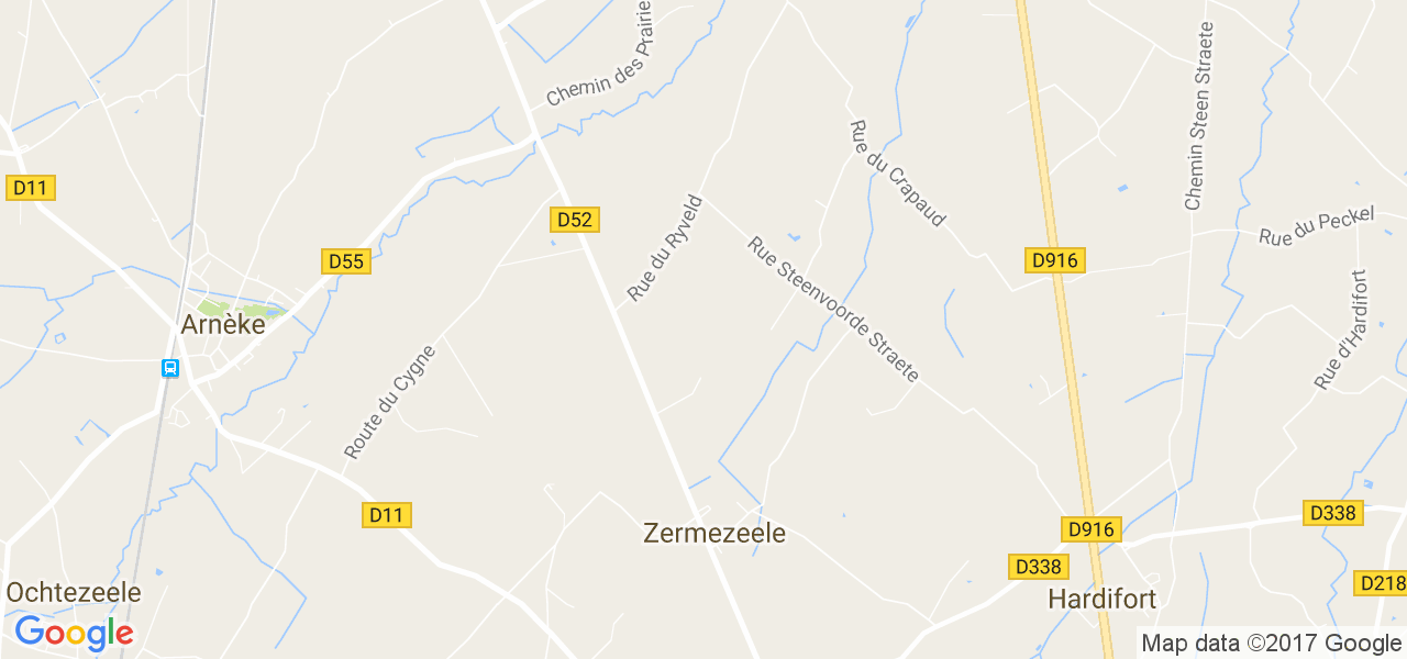 map de la ville de Zermezeele