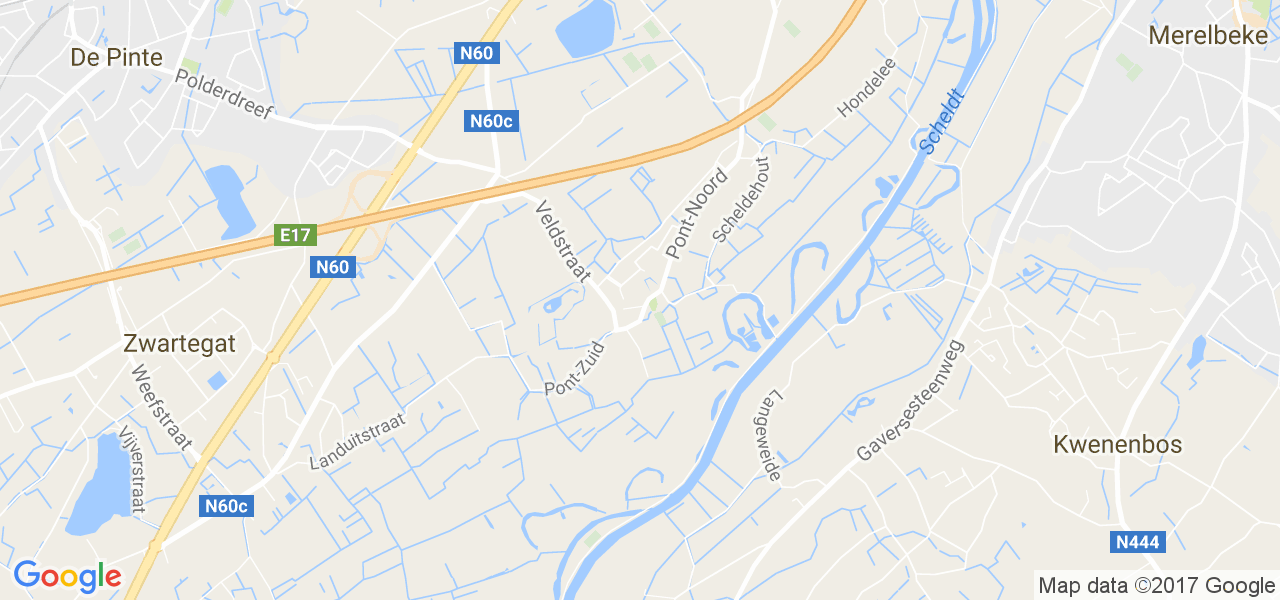 map de la ville de Zevergem