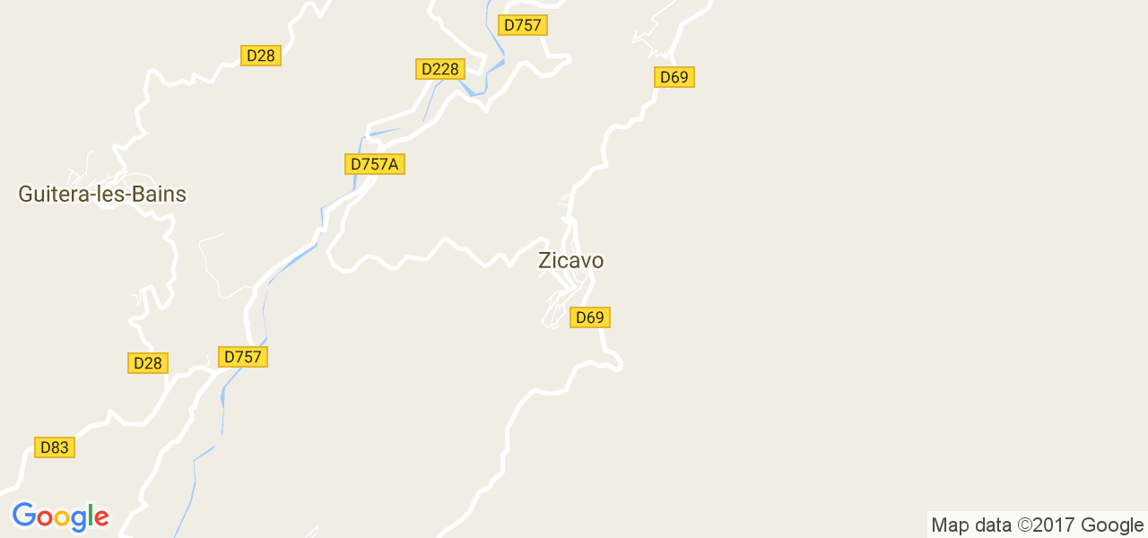 map de la ville de Zicavo