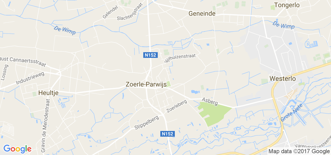 map de la ville de Zoerle-Parwijs