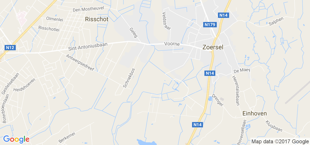 map de la ville de Zoersel