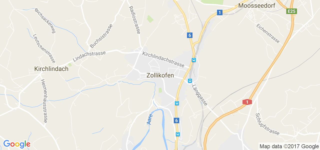 map de la ville de Zollikofen