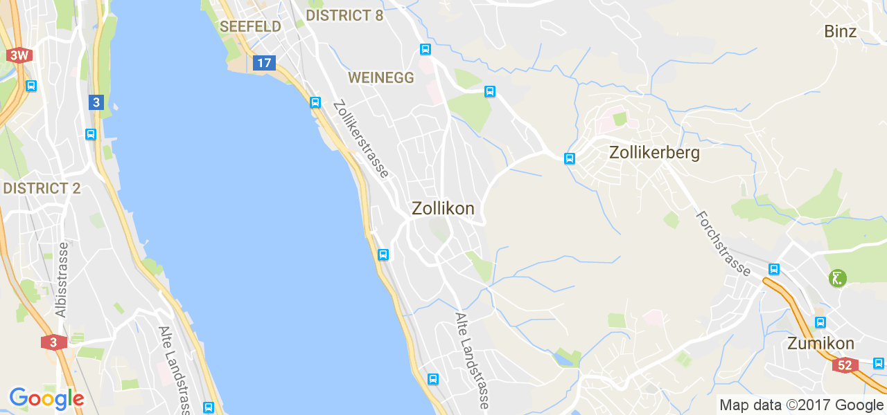 map de la ville de Zollikon