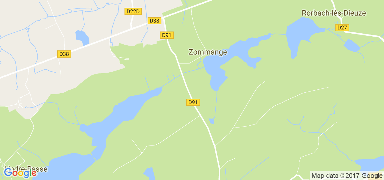 map de la ville de Zommange