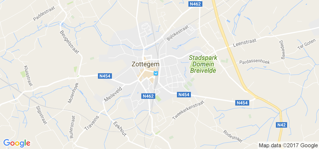 map de la ville de Zottegem