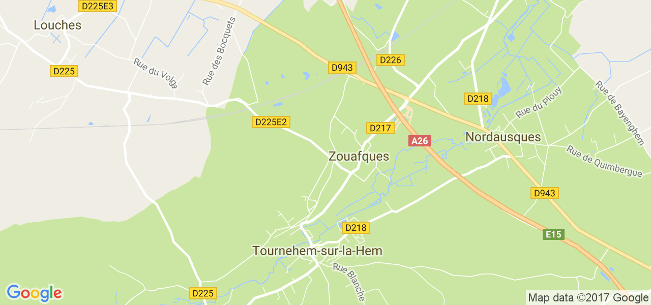 map de la ville de Zouafques