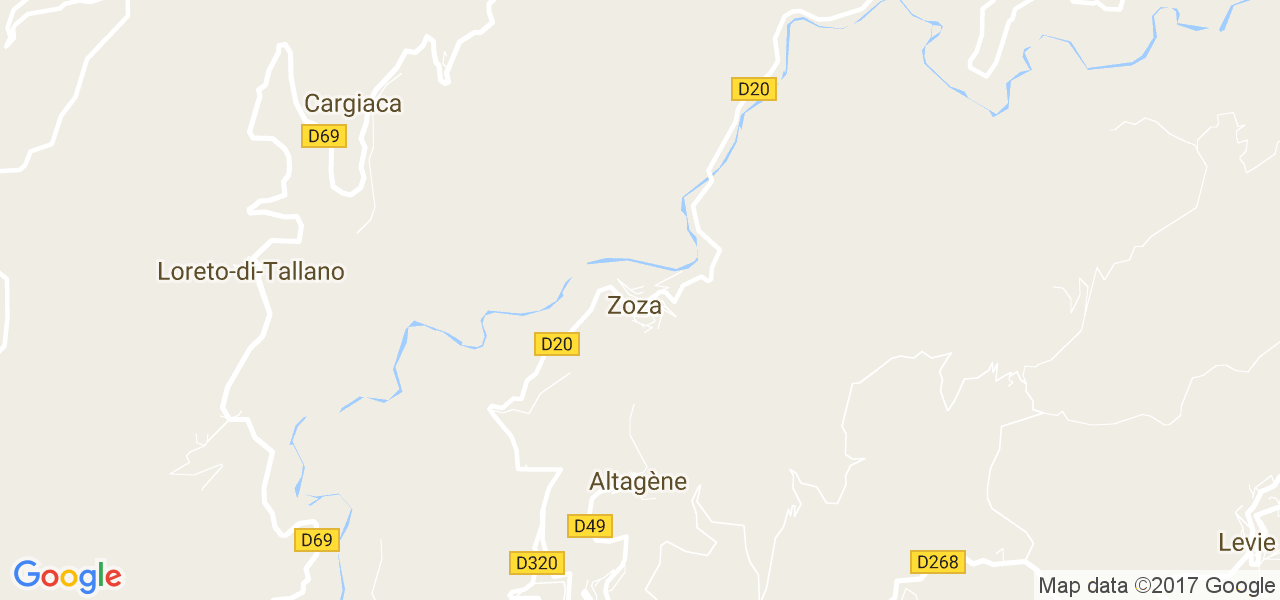 map de la ville de Zoza