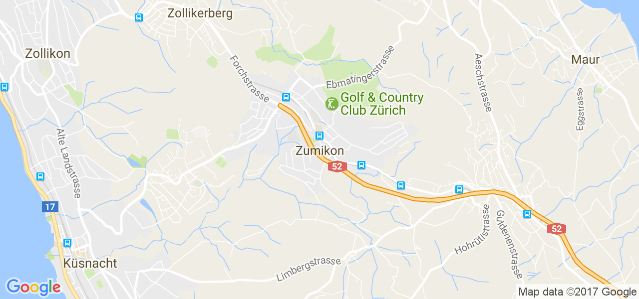 map de la ville de Zumikon