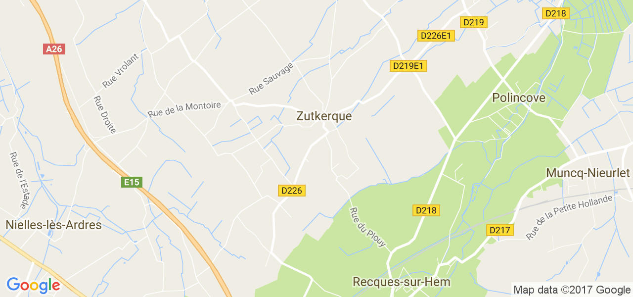 map de la ville de Zutkerque