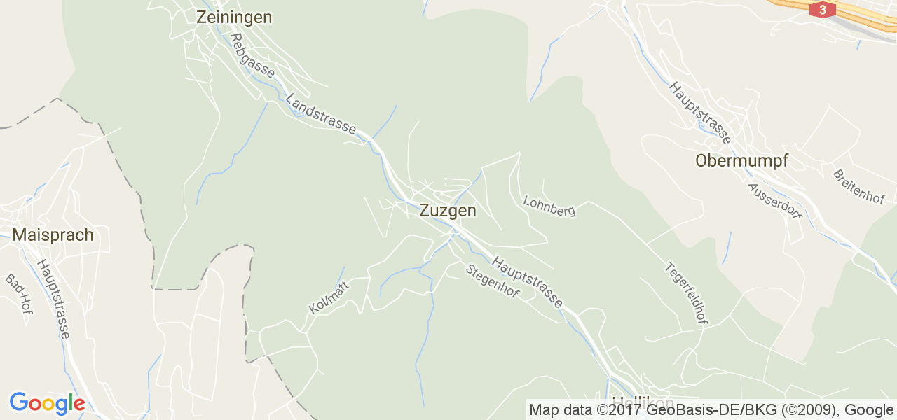 map de la ville de Zuzgen