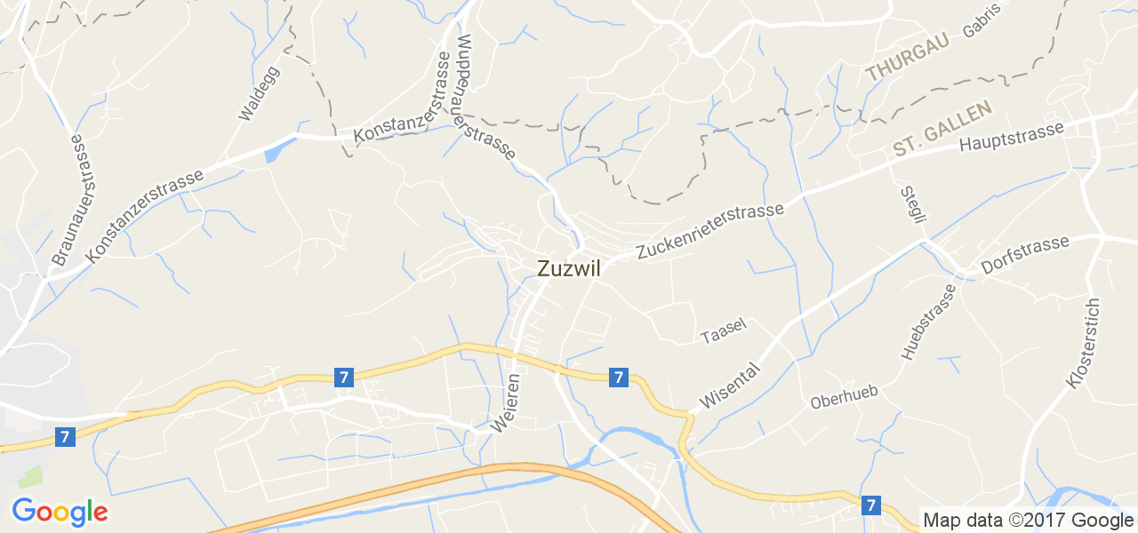 map de la ville de Zuzwil