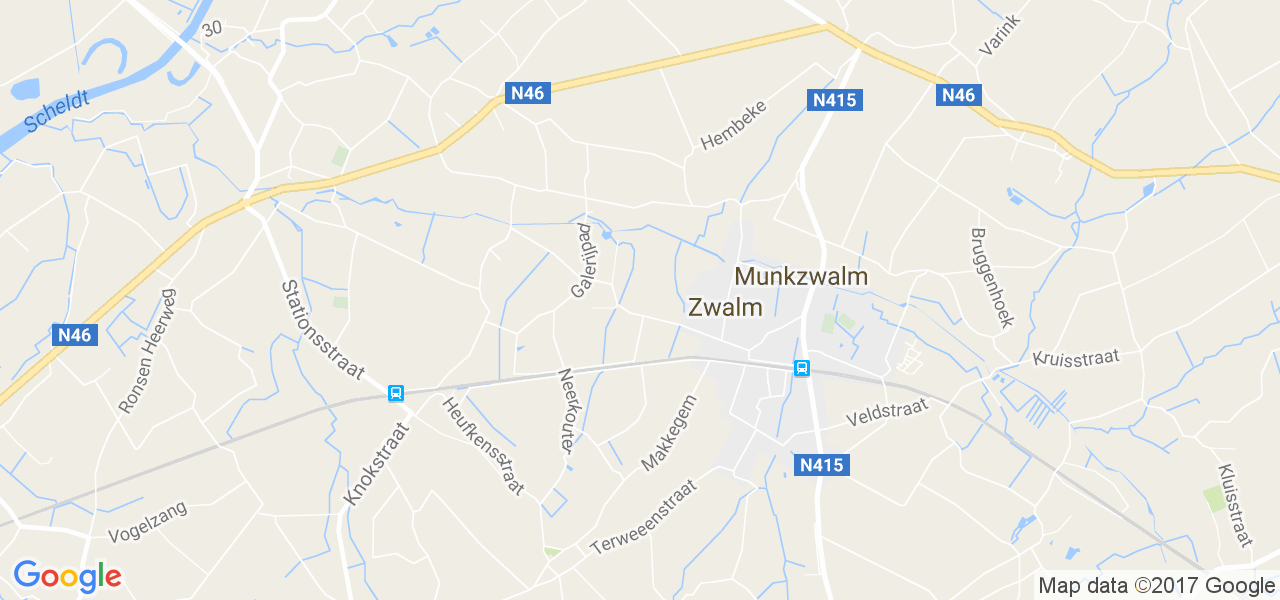 map de la ville de Zwalm