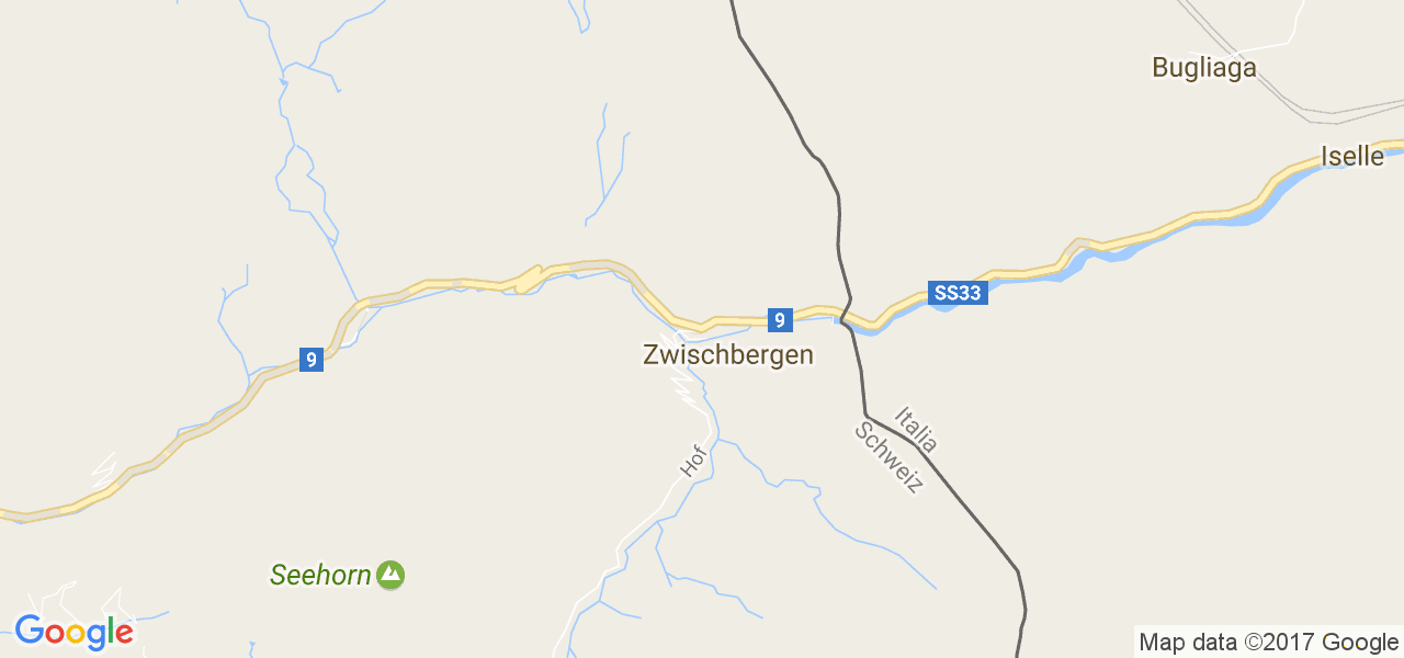 map de la ville de Zwischbergen