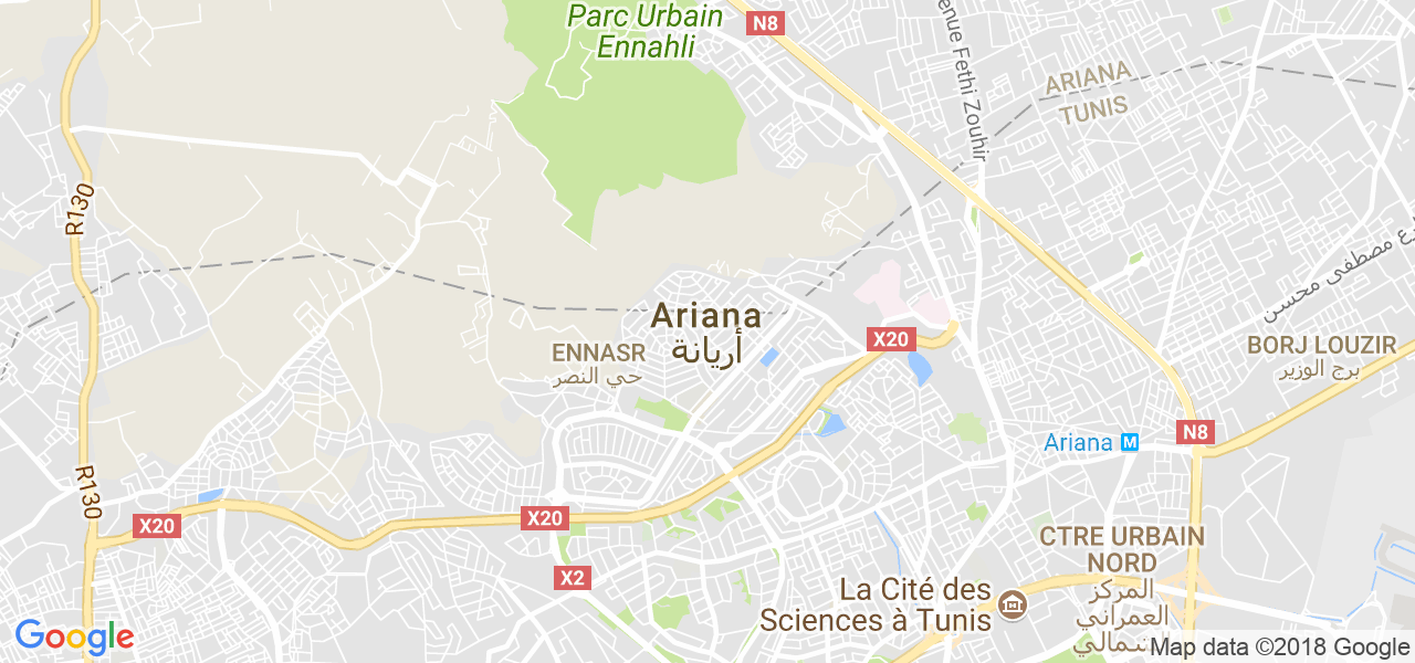 ﺧﺮﻳﻄﺔ أريانة