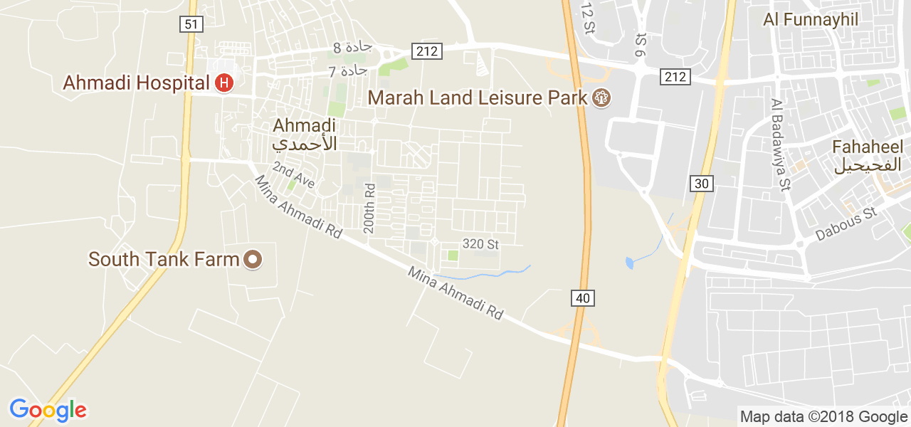 خريطة الأحمدي