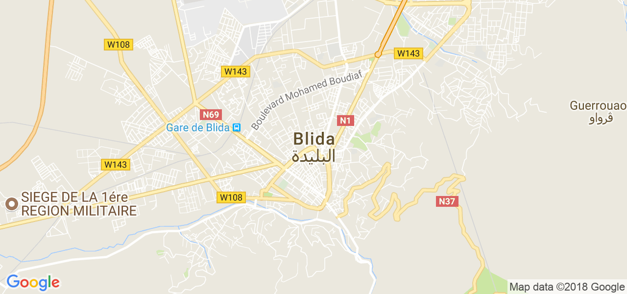 ﺧﺮﻳﻄﺔ البليدة