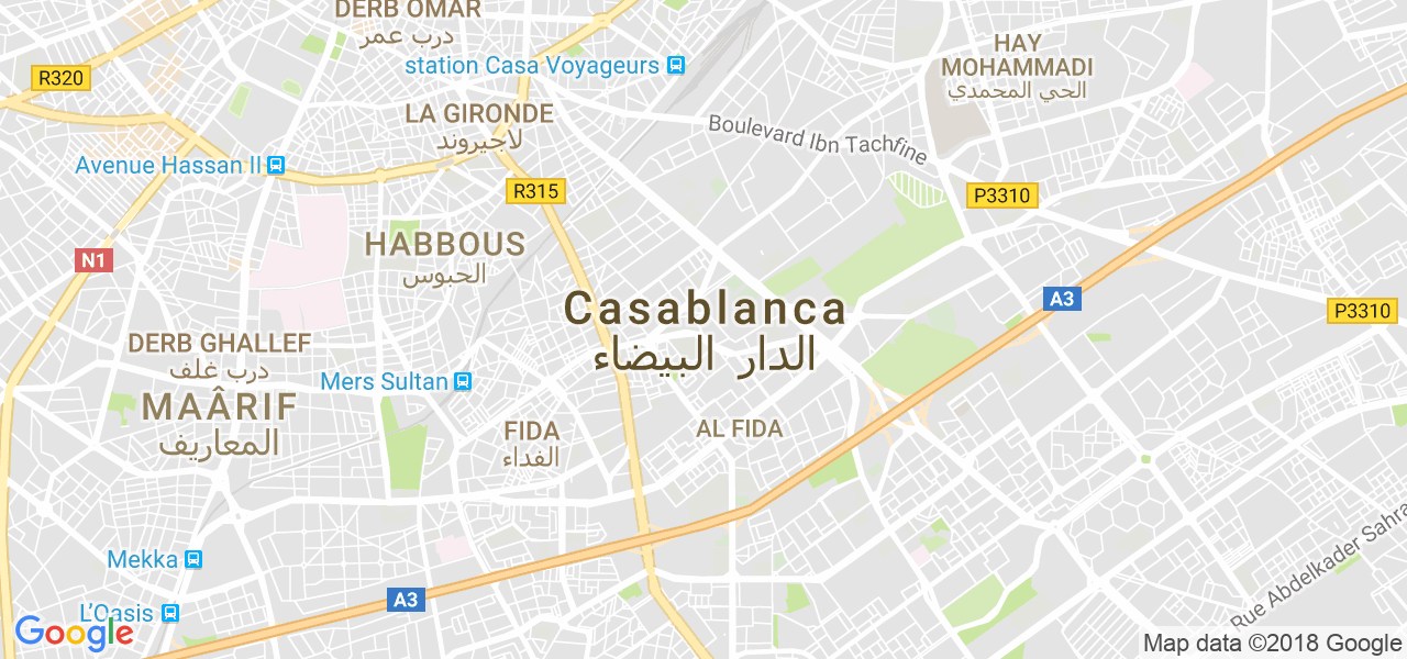 ﺧﺮﻳﻄﺔ الدار البيضاء