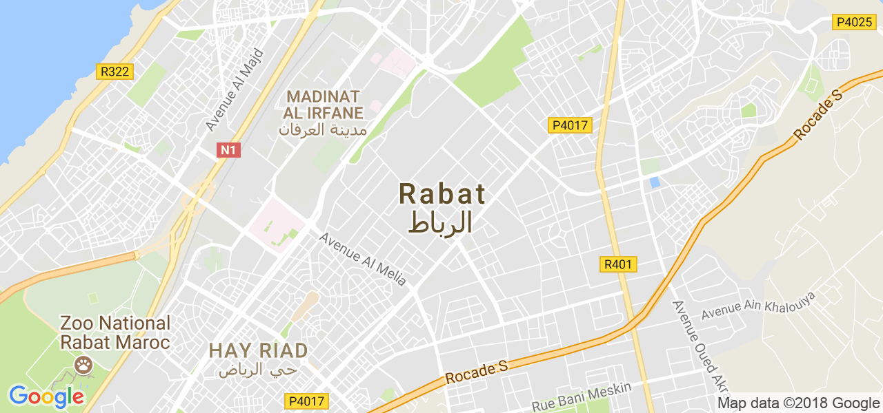 ﺧﺮﻳﻄﺔ الرباط