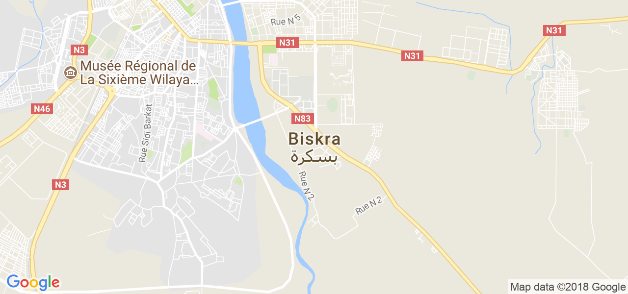 ﺧﺮﻳﻄﺔ بسكرة