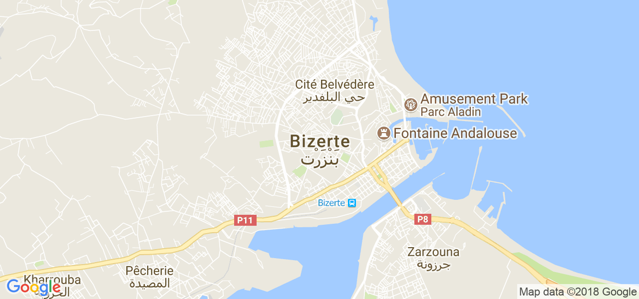 ﺧﺮﻳﻄﺔ بنزرت