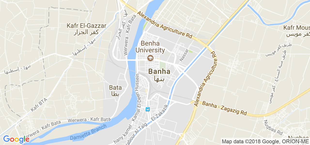 ﺧﺮﻳﻄﺔ بنها