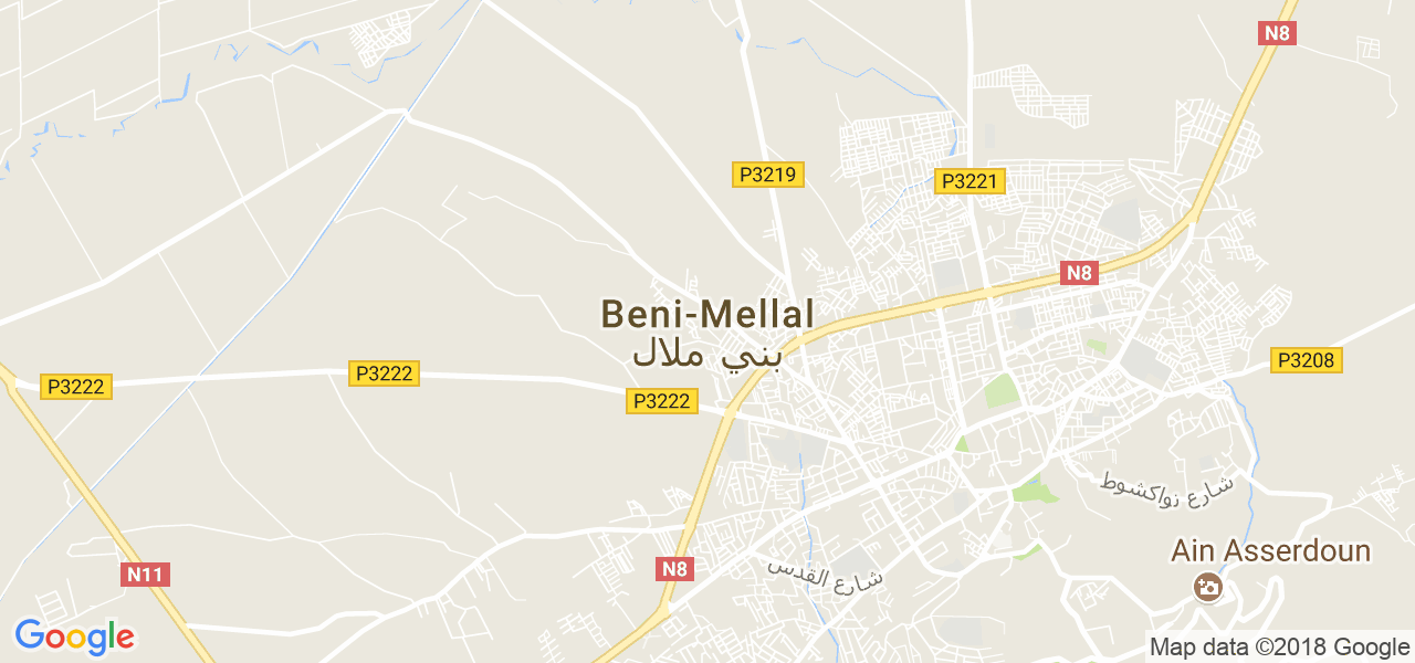 ﺧﺮﻳﻄﺔ بني ملال