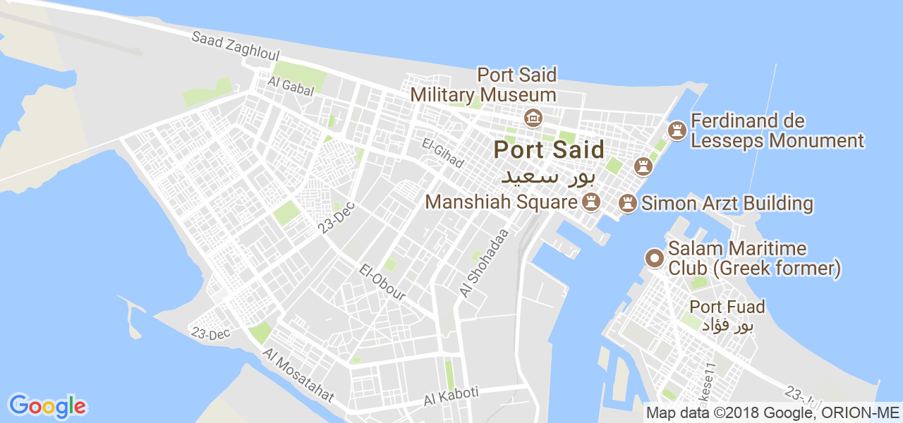 خريطة بورسعيد