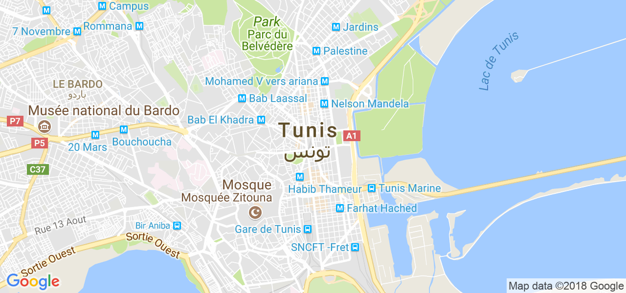 ﺧﺮﻳﻄﺔ تونس