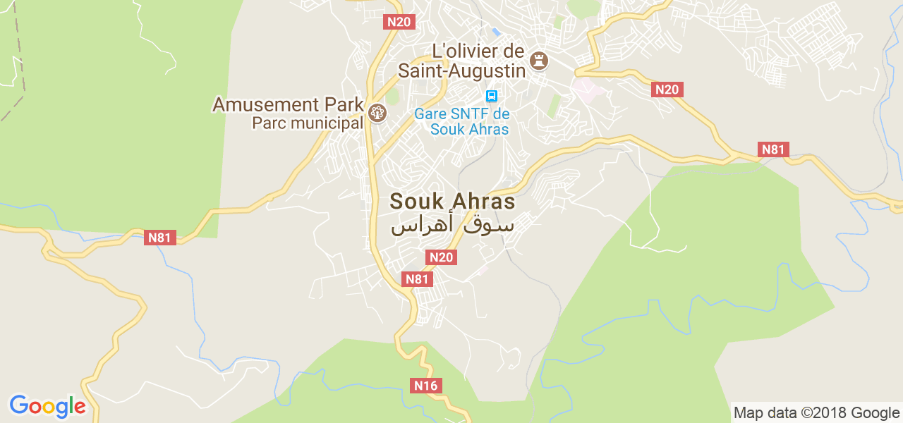 ﺧﺮﻳﻄﺔ سوق أهراس