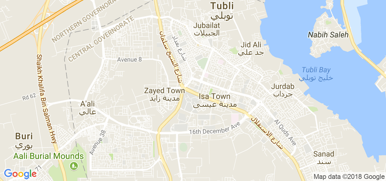 خريطة مدينة عيسى